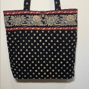 Vera Bradley Classic Black Tote Shoulder Bag